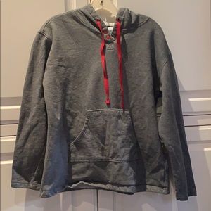 A grey hoodie